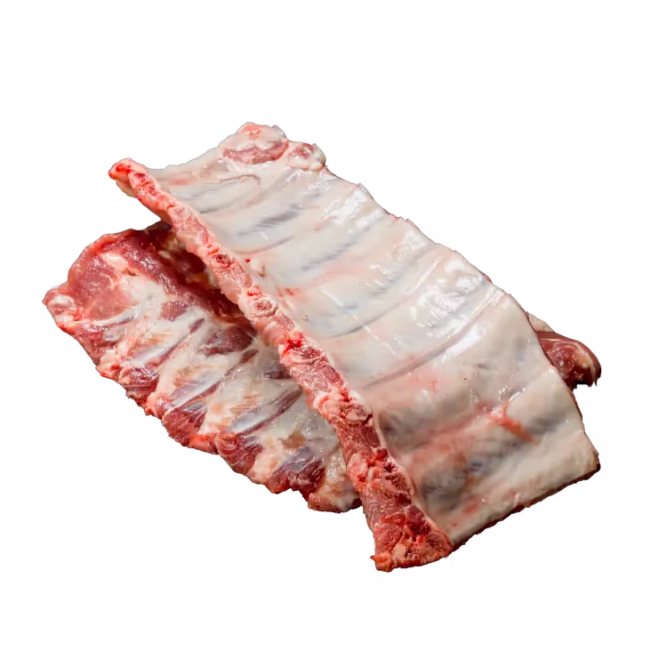 A rack of beef ribs